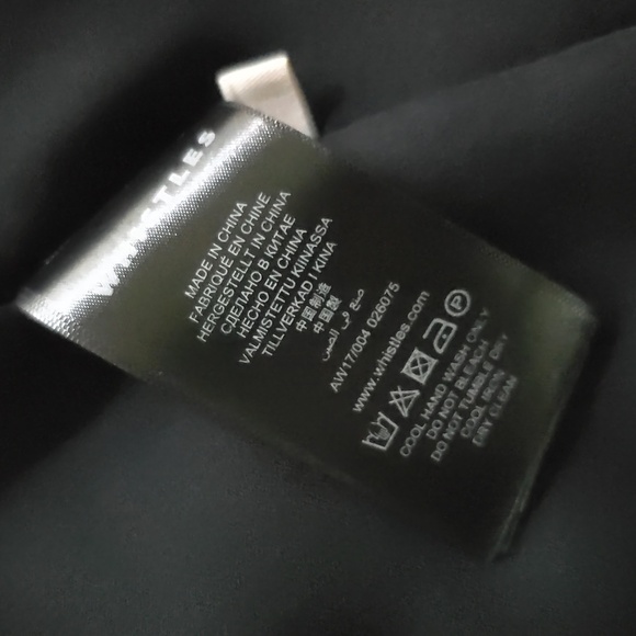 WHISTLES LONDON Black Boho Peasant Midi Dress Flowy Patterned Floral US 2 - Picture 8 of 9